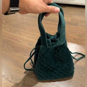 GAP Green Velvet Diamond Purse vintage